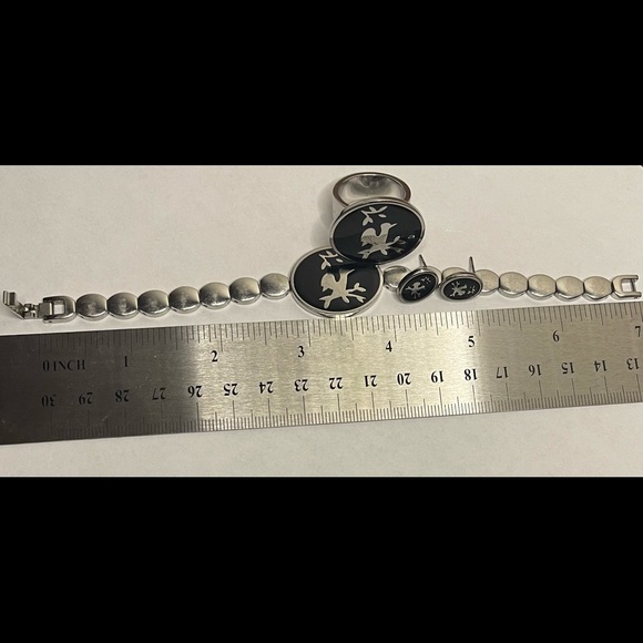 Swatch Bijoux 3 pieces set - rare tree home collection ring bracelet earrings - Picture 5 of 6